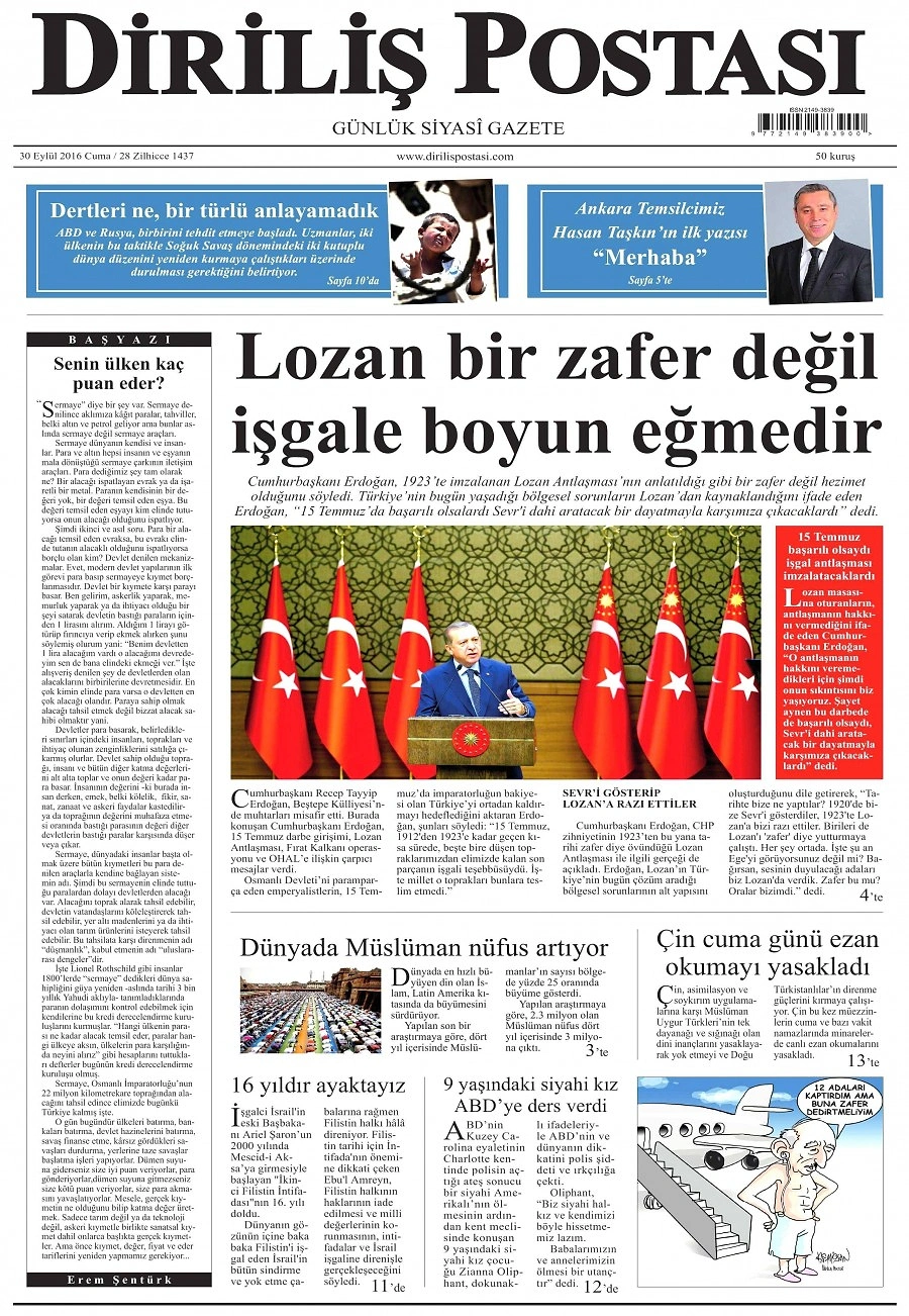 Gazetelerde Bugün | 30 Eylül Cuma