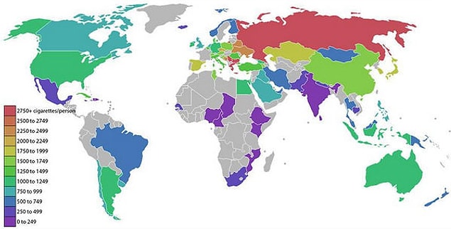 26. Cigarettes Smoked Per Person
