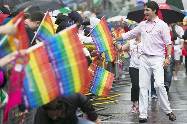 11. He welcomed all parts of the public. He waved flags at LGBTI movements.