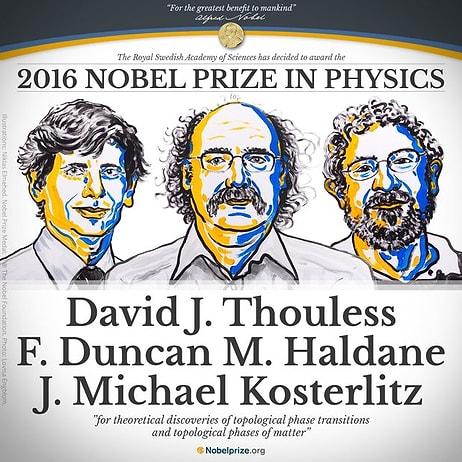 2016 Nobel Fizik Ödülü'nün Sahipleri Belli Oldu