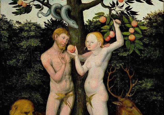 3. Adem ile Havva'nın şeytan tarafından kandırılıp elmadan ilk ısırığı aldığı an