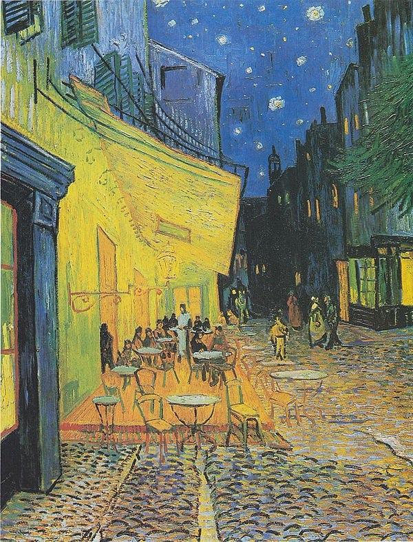 9. Cafe Terrace at Night 1888 -  Vincent van Gogh