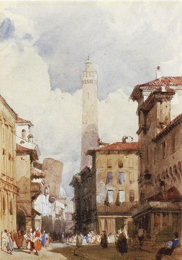 16. Leaning Towers, 1826 - Richard Parkes Bonington