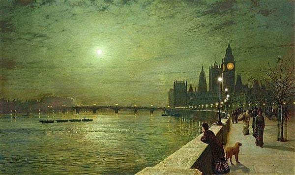 22. Reflection on the Thames, 1880 - John Atkinson Grimshaw
