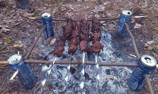 12. Когда поехали на шашлыки и нет мангала