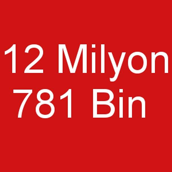 12 Milyon 781 Bin!