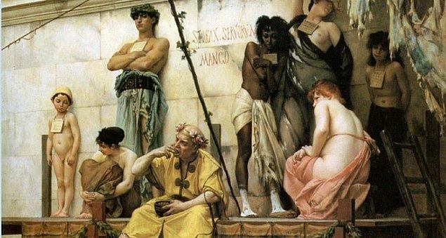 3. Eski Atina nüfusunun %40 ila %80'i köleydi.