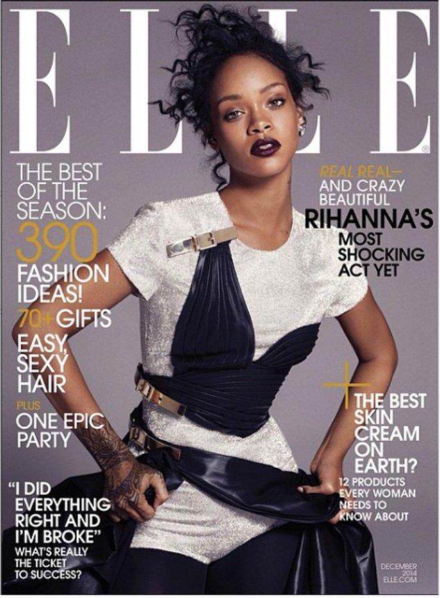3. Dürüst olmak gerekirse, Elle dergisinin kapağını süsleyen Rihanna'nın bu doğal saçları favorilerimizden biri 😍