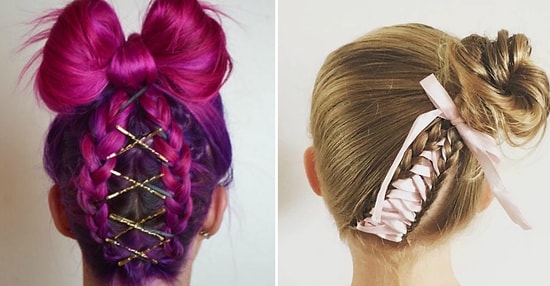 12 вариаций косичек с корсетом из лент: красивый и практичный тренд