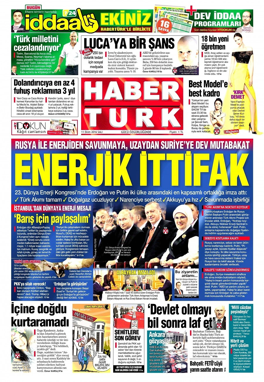 Gazetelerde Bugün | 11 Ekim Salı