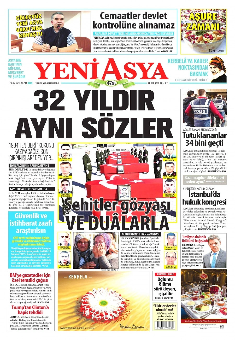 Gazetelerde Bugün | 11 Ekim Salı