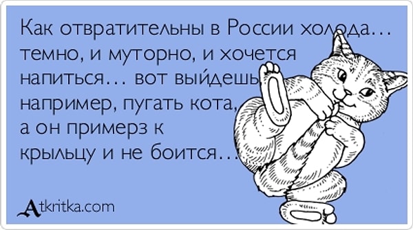6. Как отвратительны в России холода...