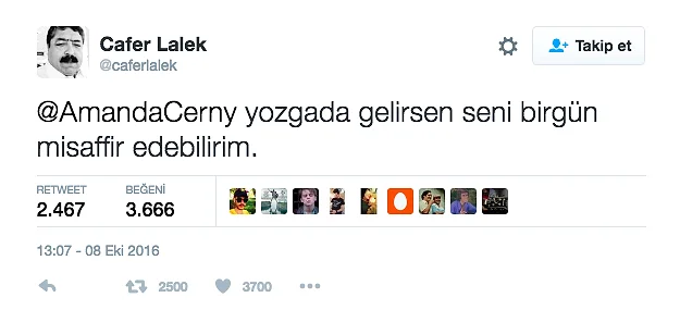 Taa ki Yozgat'ın bağrından kopup gelen Cafer Dayı, Amanda Cerny'yi Türk misafirperverliğini kanıtlamak istercesine Yozgat'a davet edene kadar...