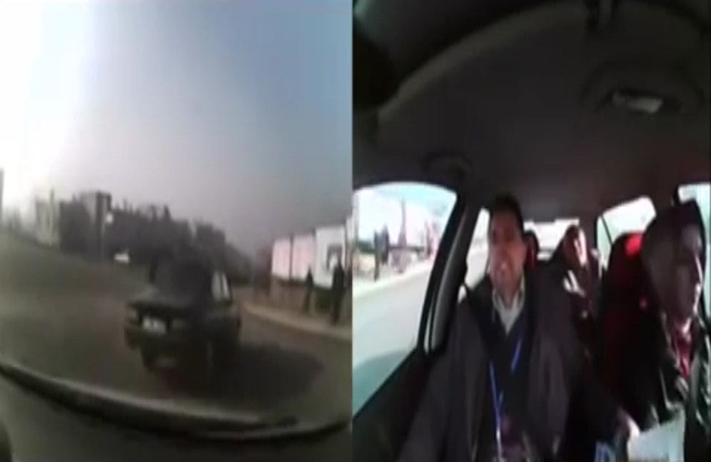 Direksiyon Sınavında Afallayıp Kaza Yapan Kadın