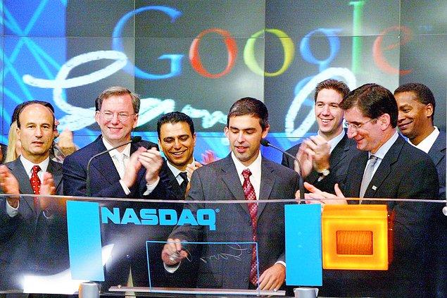 18. 2004 yılının 19 Ağustos'unda Google ilk kez hisselerini halka arz etti.