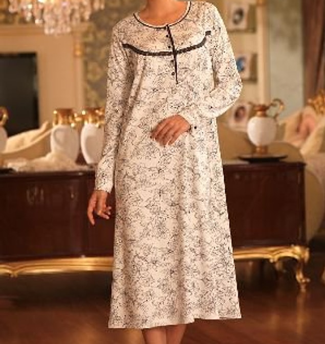 5. Pazen ya da basma kumaştan anne geceliği giymek.