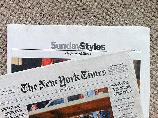 22. Sunday New York Times'ın tek bir seferde geri dönüştürülmesiyle 75,000 ağaç kurtulabilir.