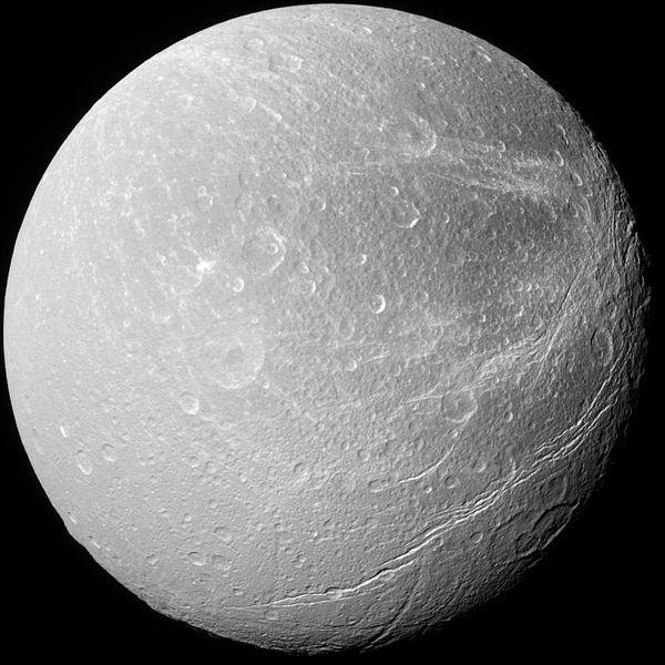 11. Saturn's moon Dione, according to certain traditions, is the goddess or Titaness Dione, who became the mother of Aphrodite by Zeus. Actually, her name is a feminine form of Zeus (dios).