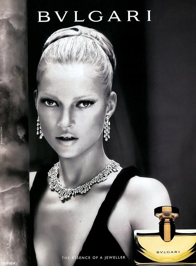 11. Bvlgari also chose Kate Moss for Jasmine Noir, the ecstatic perfume full of jasmine scent.