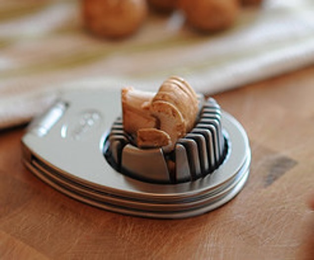 15. You can also slice mushrooms with an egg slicer!