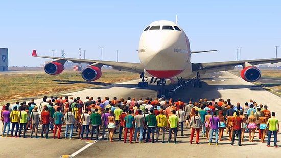 GTA 5'te 100 Kişi Bir Uçağı Durdurabilir mi?