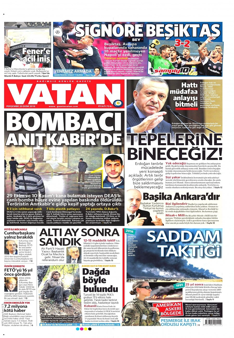 Gazetelerde Bugün | 20 Ekim Perşembe