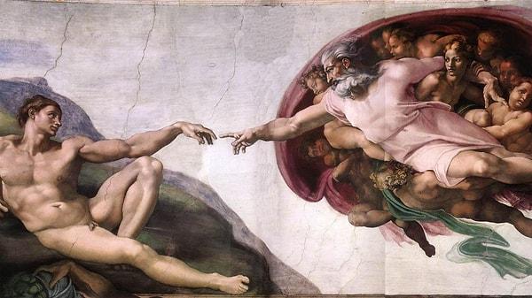 5. "The Creation of Adam", (Adem'in Yaratılışı), Michelangelo