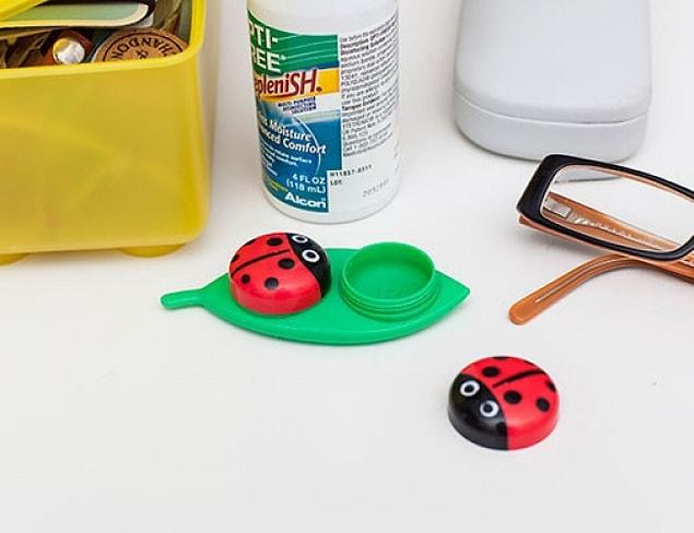3. Ladybug contact lens holder