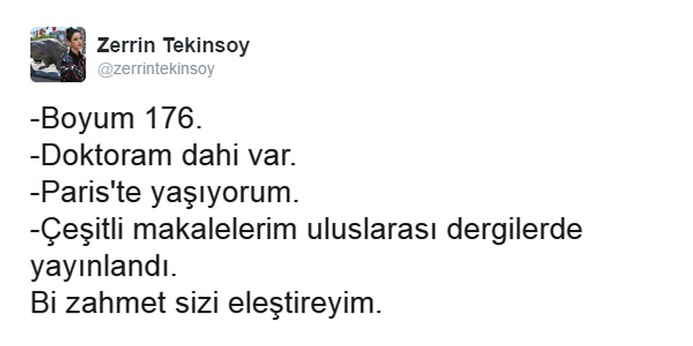 Uzun Boyu ve Diplomalarıyla Övünüp Twitter'ı İrite Eden Kibirli Kadına Tepki Yağdı!