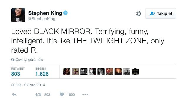10. Stephen King loves Black Mirror too!