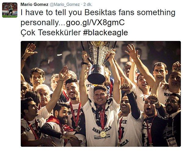 Ülkede yaşanan siyasi kriz ve toplumsal olaylar nedeniyle gelecek sezon Beşiktaş'ta olmayacağını açıklayarak