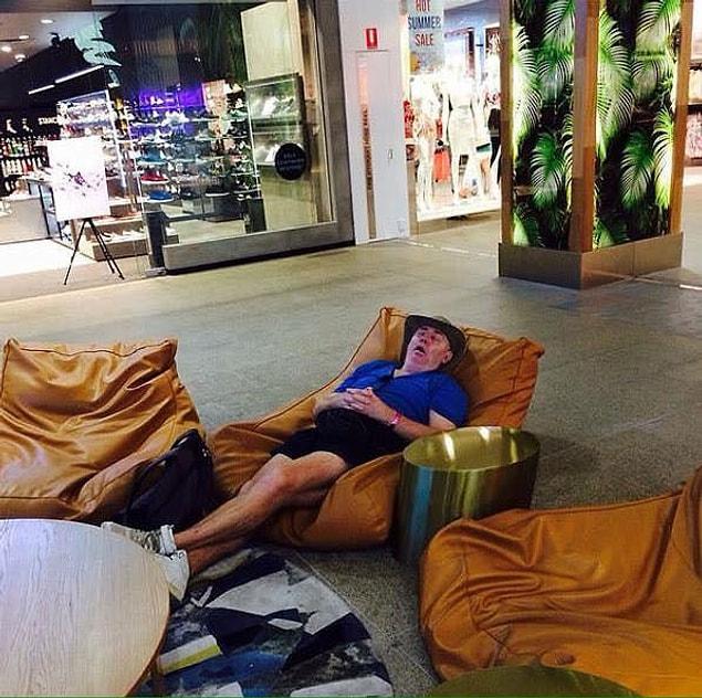 9. Camping in the mall.