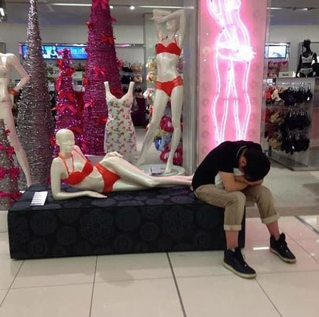 19. I got a job offer here as a mannequin while you were shopping...