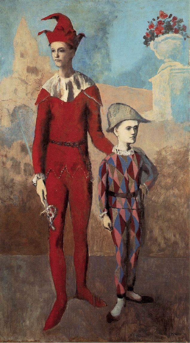 16. Picasso frequently painted circus elements and clowns in the Blue period.