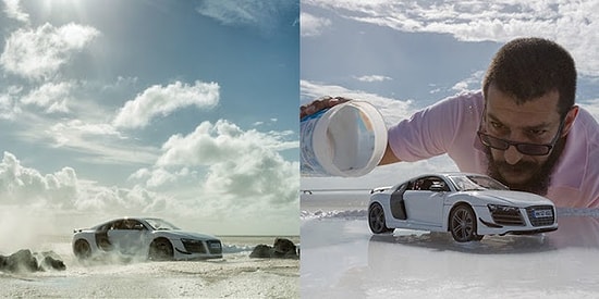 Необычные снимки Audi R8 от оригинального фотохудожника: Такого вы еще не видели!