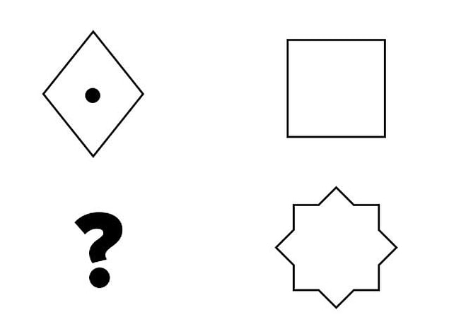 Which shape should come instead of ''?'' ?