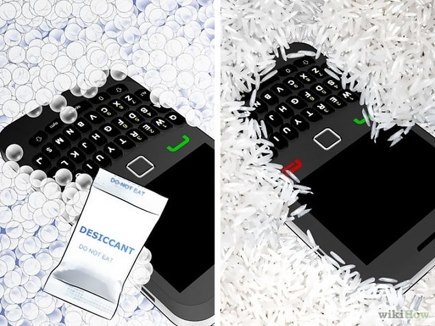 7. Telefonunuzu pirinç dolu bir poşetin içinde kurutmayı deneyebilirsiniz.