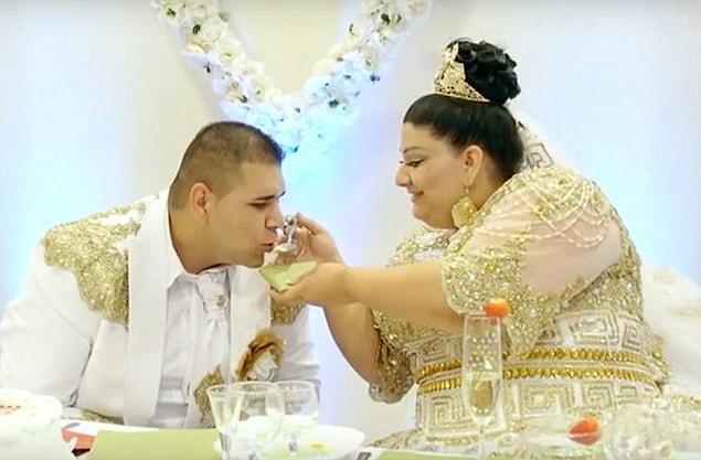 The newly wed couple enjoy their extravagant wedding celebrations in Slovakia.