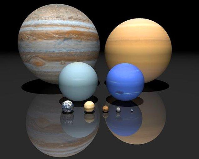 5. Venüs, Satürn, Uranüs ve Neptün'ün yüzeysel yer çekimleri (%15'i aşmamak üzere) Dünya'nınkine oldukça benzer.