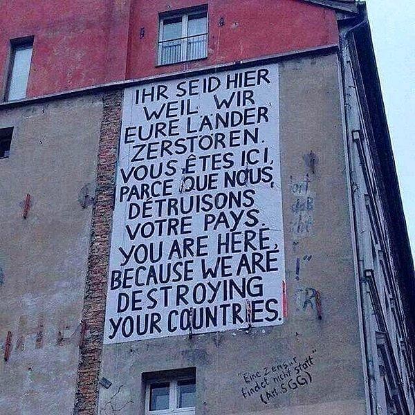 24. ''Sizler buradasınız çünkü bizler ülkelerinizi yok ediyoruz .''