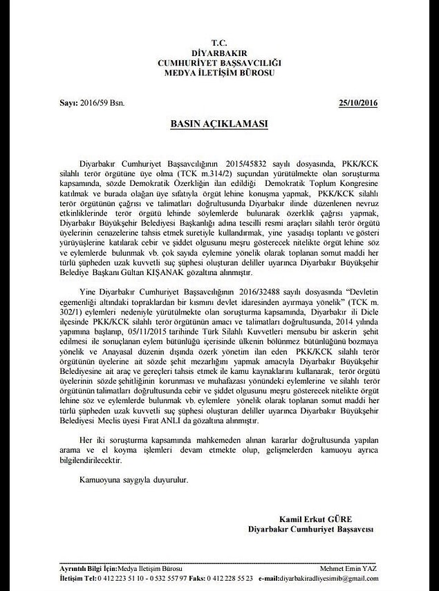Başsavcılık gözaltılarla ilgili açıklama yaptı