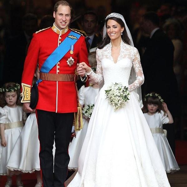 Kate Middleton ve Prens William, görkemli bir düğünle 2011 yılında evlendi.