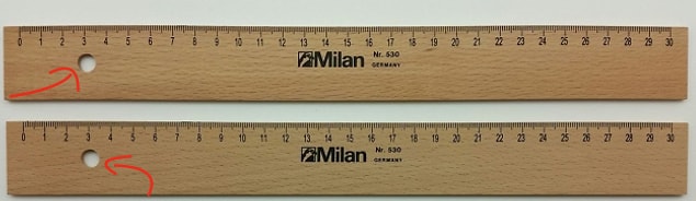 18. What about the hole found in rulers?