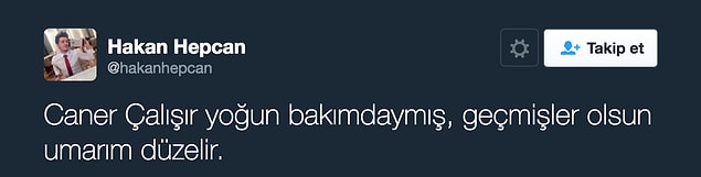Haberi alan dostları, ünlüler ve hayranları da geçmiş olsun mesajları attılar.