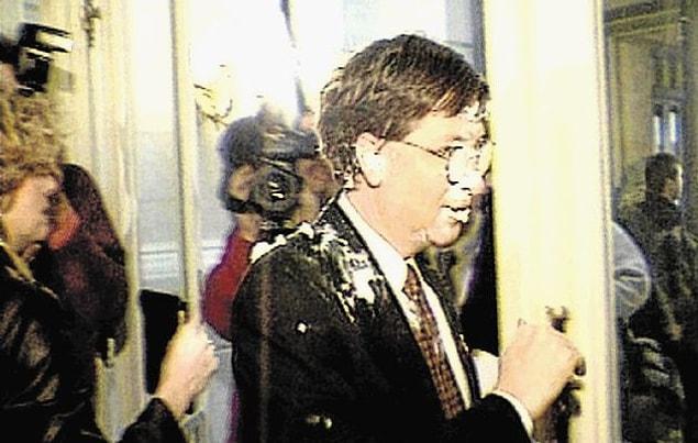 16. Gates was attacked by Belgian actor and author Noel Godin in 1998. Godin threw a cake at Gates' face.