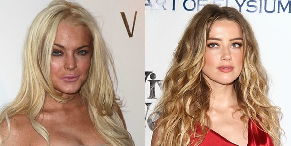 3. Линдси Лохан и Эмбер Хёрд – 30 лет