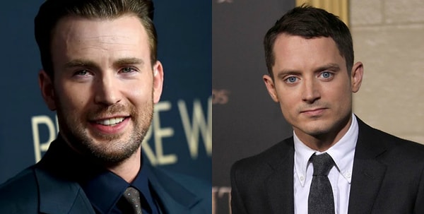 12. Крис Эванс и Элайджа Вуд – 35 лет