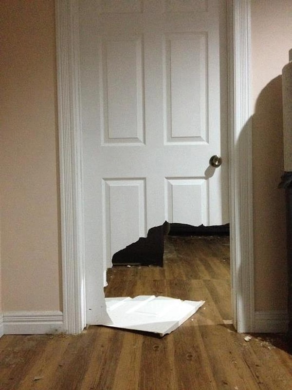 4. "Мы заперли собаку в спальне, чтобы она не творила дел. Результат не оправдал ожидания"