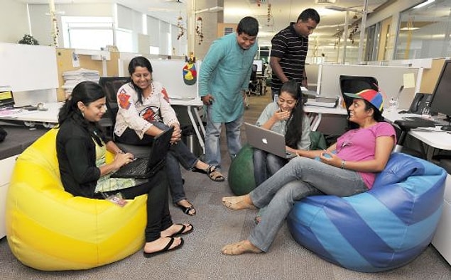 Google opens new offices in Bangalore and Hyderabad, India. (2004)
