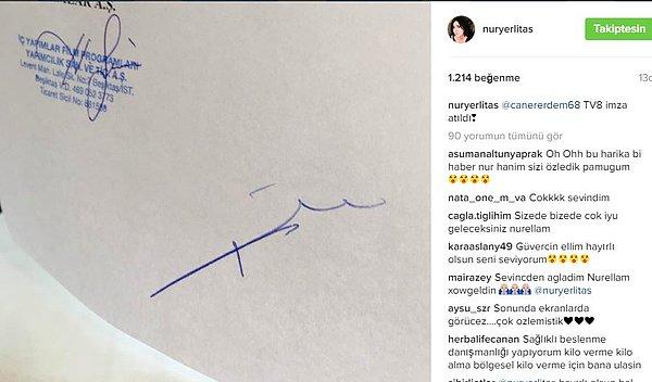 6. Rahatsızlığı nedeniyle zor günler geçiren Nur Yerlitaş, "İşte Benim Stilim" programı ile yaptığı anlaşmayı Instagram'ından paylaştı; hayranlarını sevindirdi.